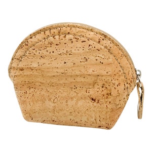 Porte-monnaie végétalien minimaliste en liège naturel, petit sac à main écologique en liège