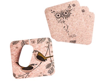 Bird moudepad, personalized mousepad, cork mousepad