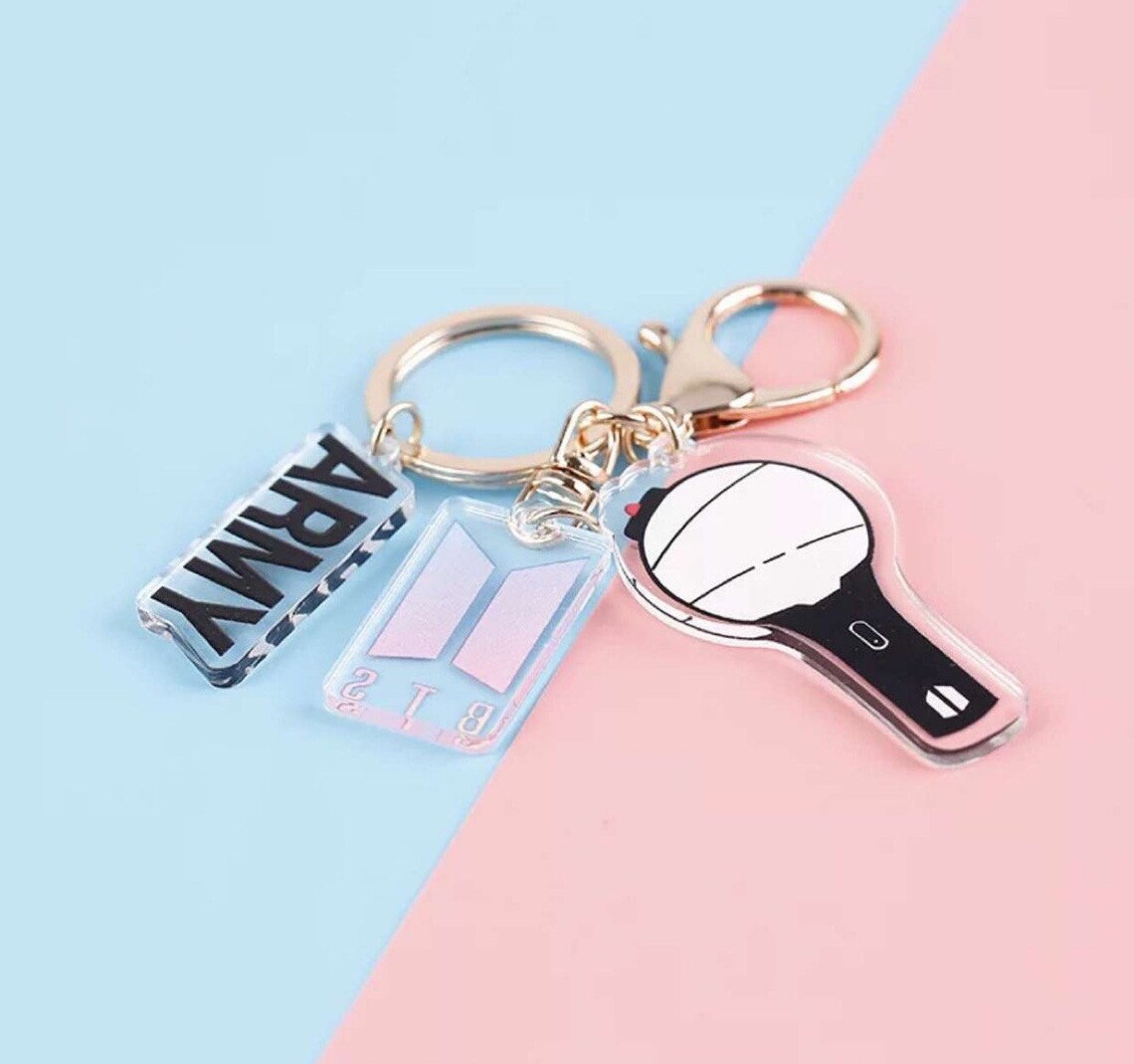Acrylic Kpop light stick keychain Etsy