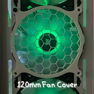 Honeycomb - Gaming Computer Fan Grill /Cover - Custom Designed & 3D Printed - 120mm Fan Size