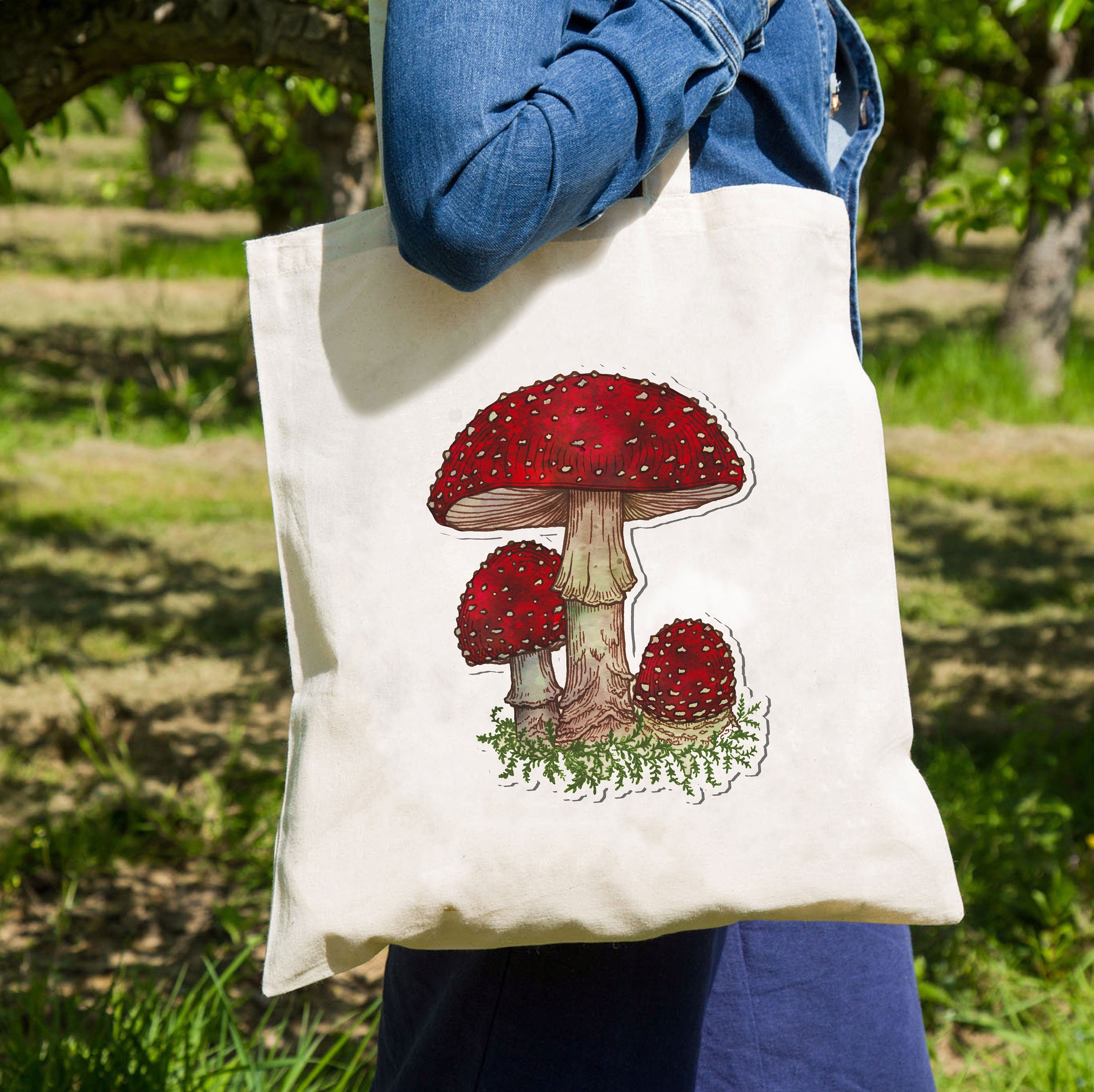 Wild Mushroom Pilz Tasche Pilz Art Magische Pilz Tasche | Etsy