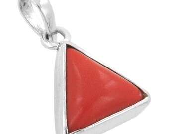 skyjewels 5.15 Cts Certified Coral Gemstone Pendant with Chain skyjewels 5.15 Cts Certified Coral Gemstone Pendant with Chain