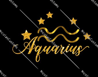 Aquarius Star Sign Zodiac SVG / PNG Cut File