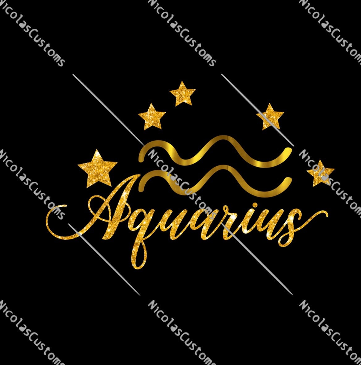 Aquarius Star Sign Zodiac Svg Png Cut File Etsy