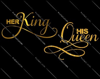 Her King His Queen SVG / PNG Cut File