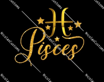 Pisces Star Sign Zodiac SVG / PNG Cut File