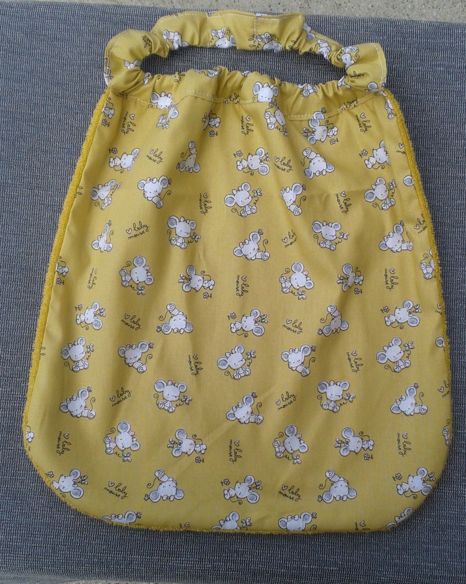 Serviette de Table Pour Maternelle avec Élastique, Tissu Souris