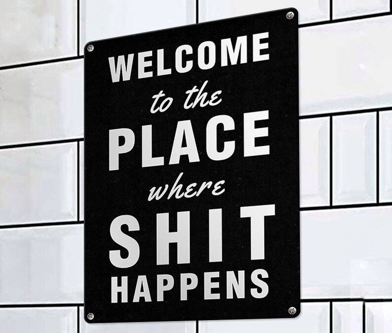 Benutzerdefinierte Badezimmer Metall Zeichen Floss und Pinsel | Etsy