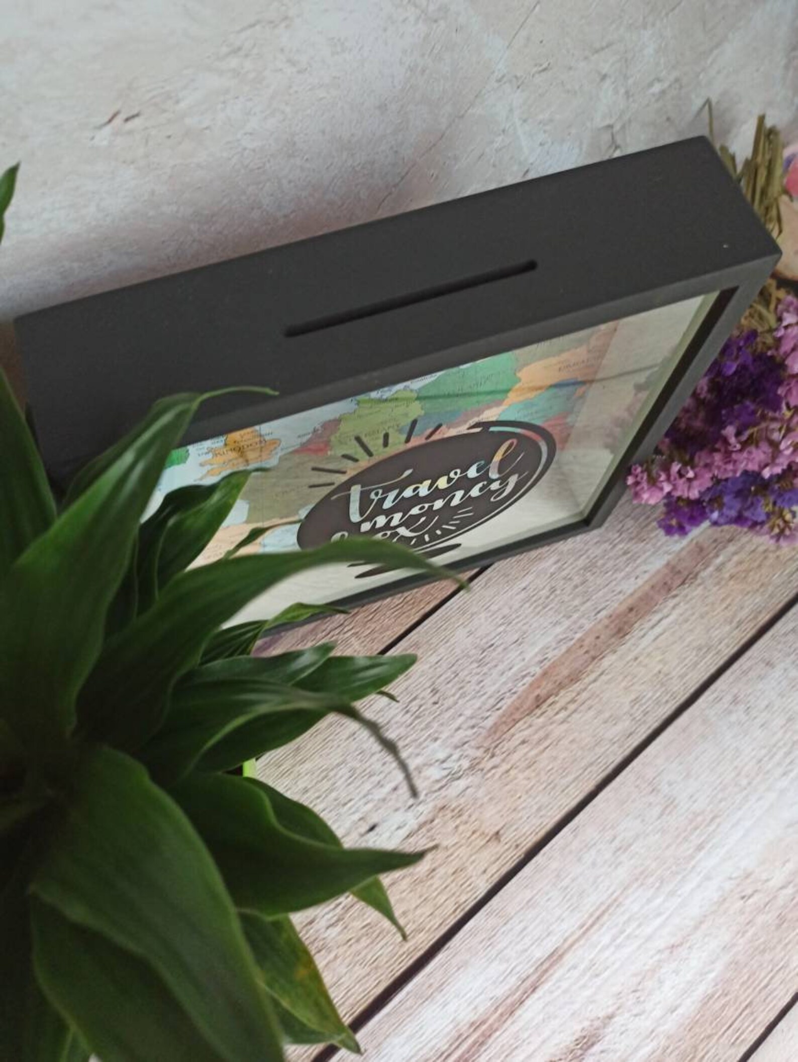 Savings Box Adventure Travel Money Saving Box Fund Box Etsy