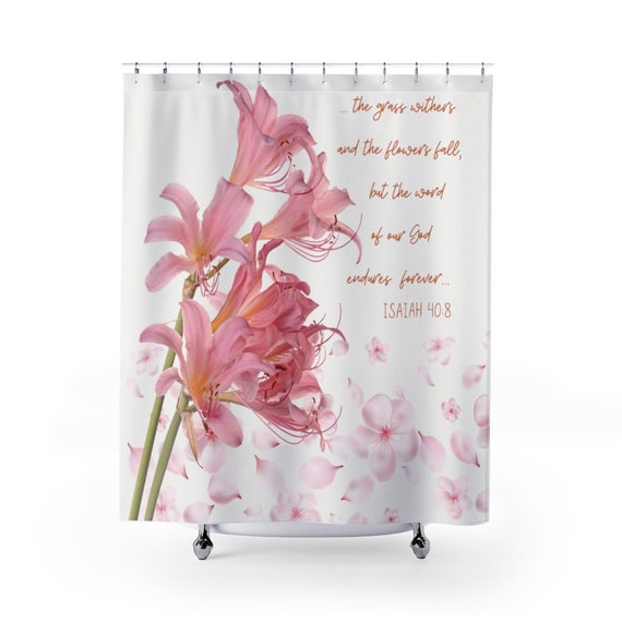 Scripture Verse Shower Curtain Bible Verse Shower Curtain Etsy
