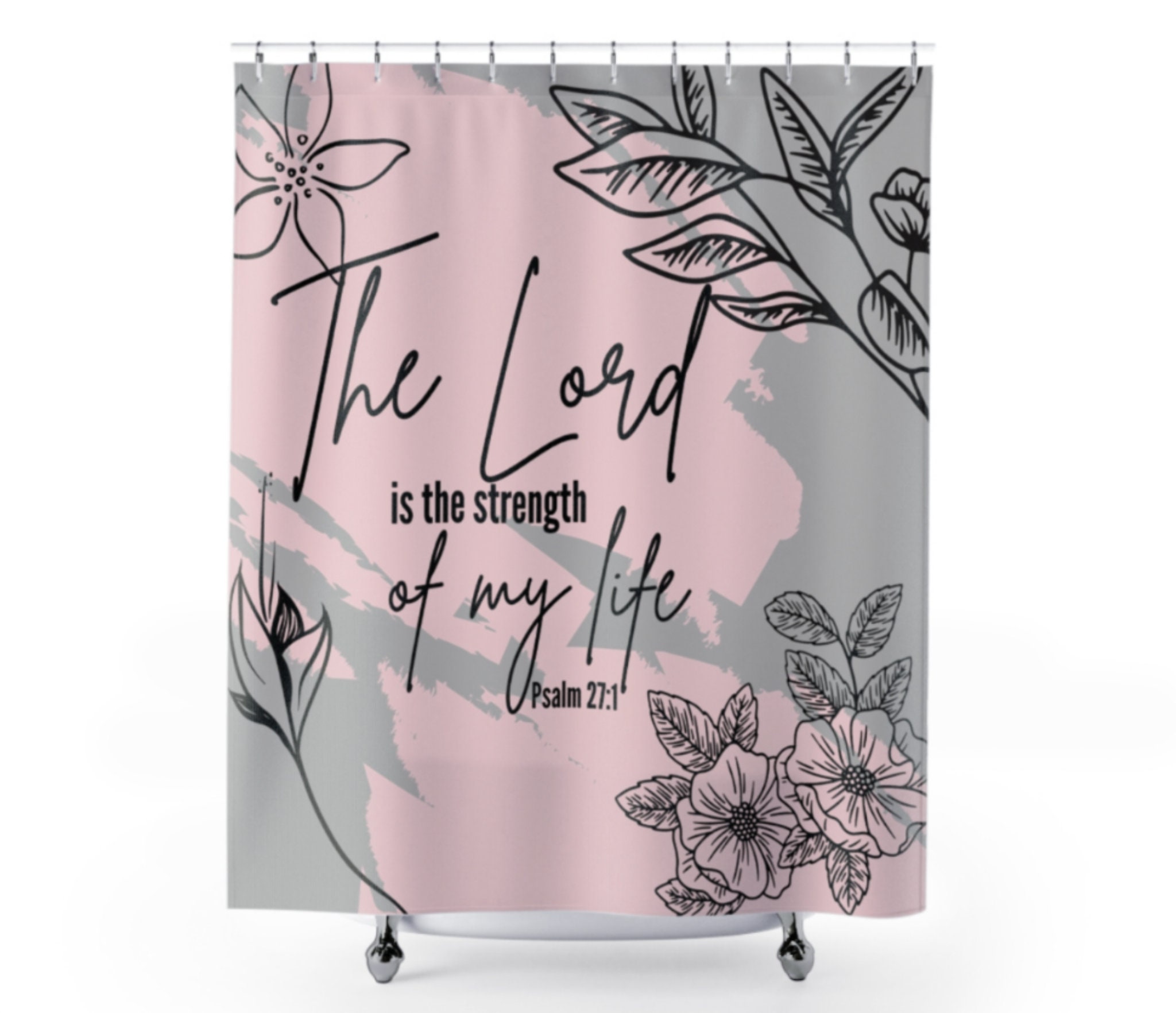 Scripture Verse Shower Curtain Bible Verse Shower Curtain Etsy