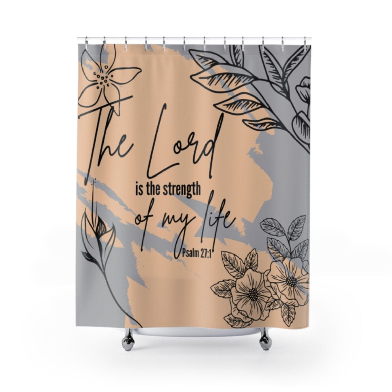 Scripture Verse Shower Curtain Bible Verse Shower Curtain Etsy