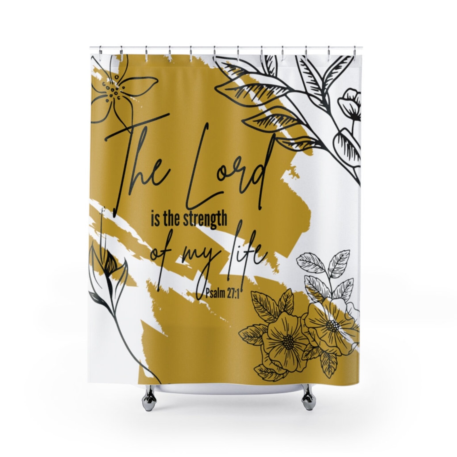 Scripture Verse Shower Curtain Bible Verse Shower Curtain Etsy