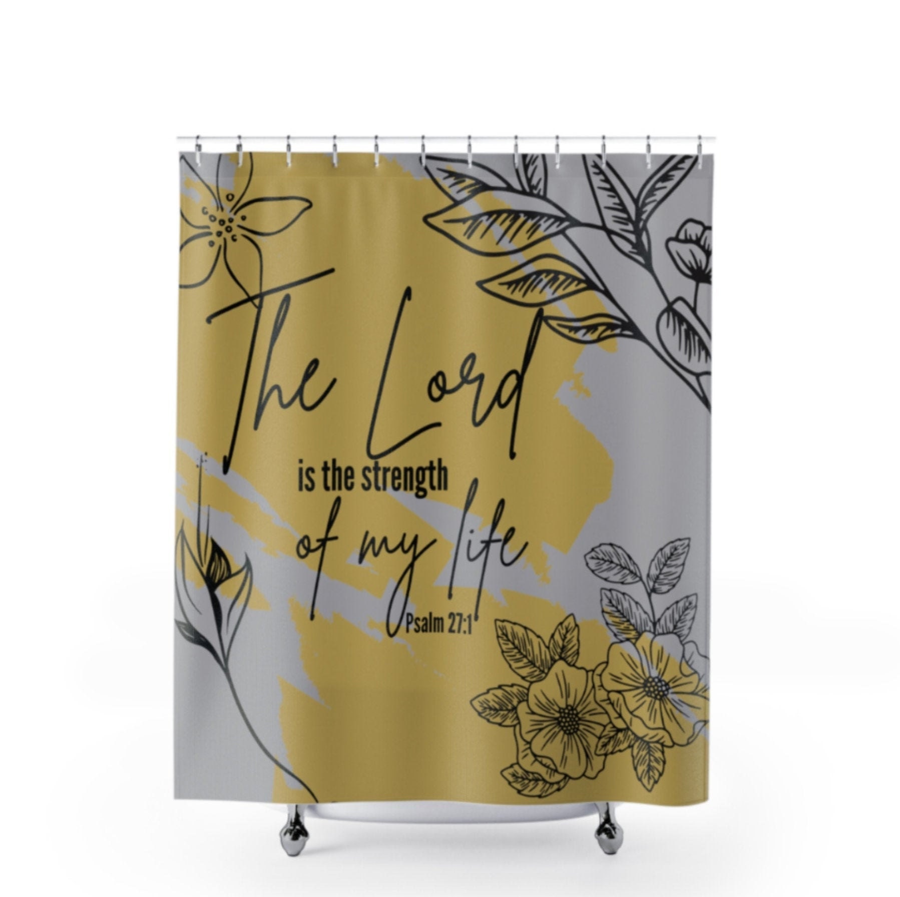 Scripture Verse Shower Curtain Bible Verse Shower Curtain Etsy