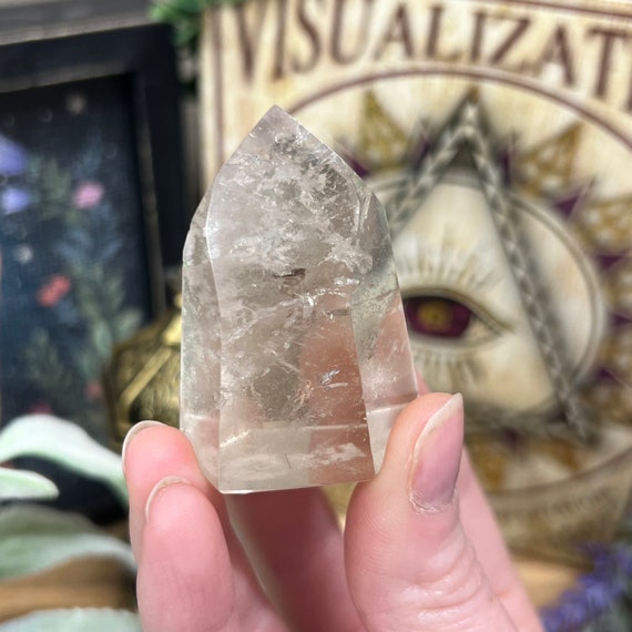 虹の付いた高品質のブラジル産スモーキークォーツタワー - Etsy 日本