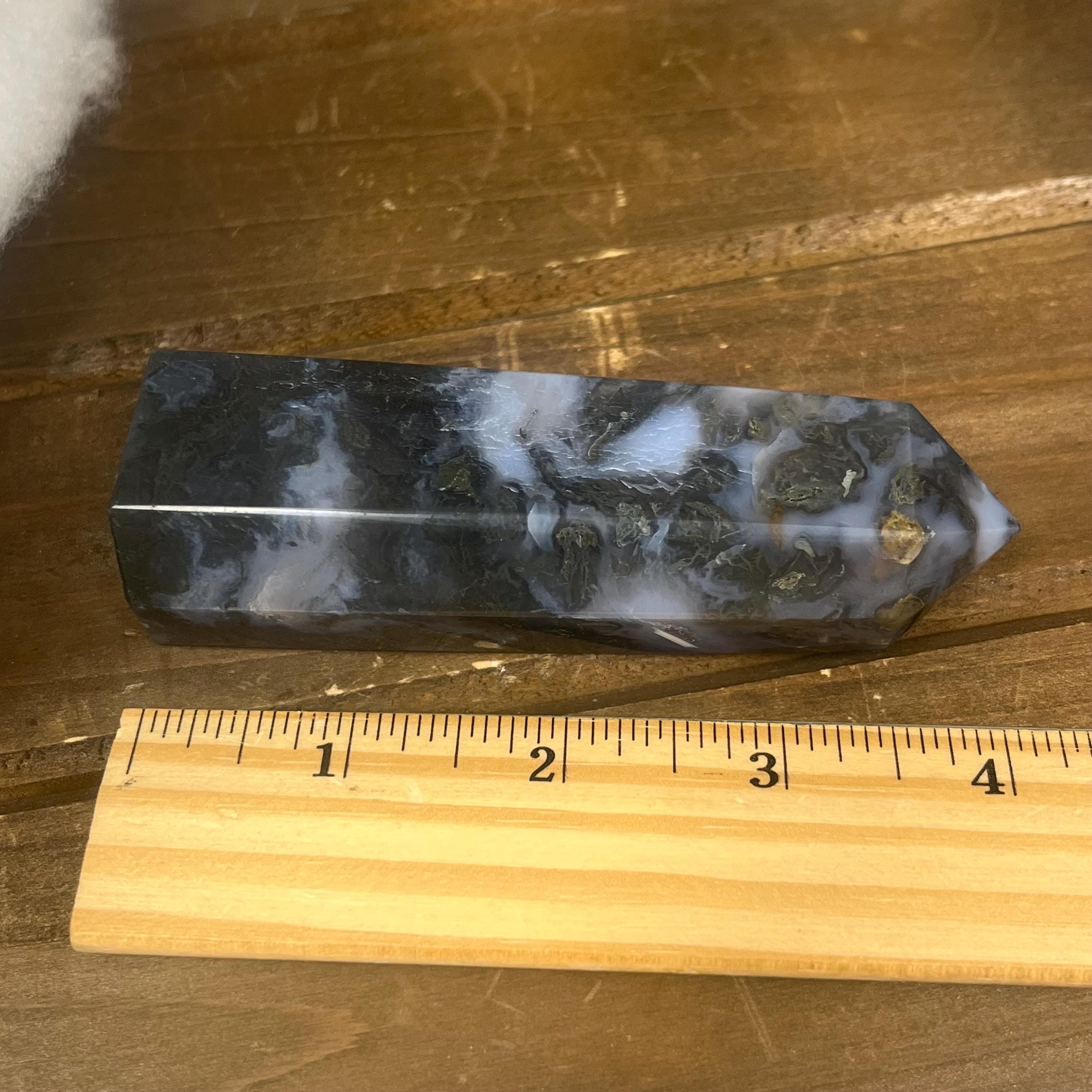 モスアゲートタワー | ブルーモスアゲート - Etsy 日本