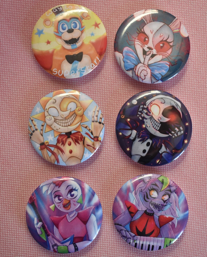 FNAF Security Breach Buttons WHOLE PACK //glamrock Etsy Canada