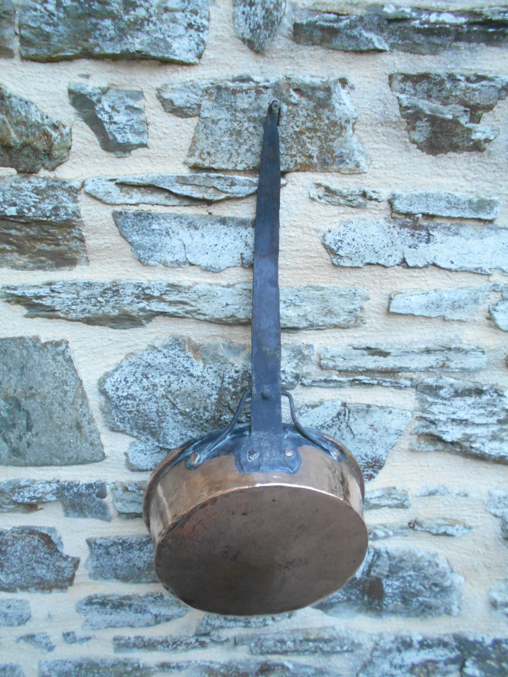 Antique French Tin Lined Copper Jam Pan Fireside Pan Etsy