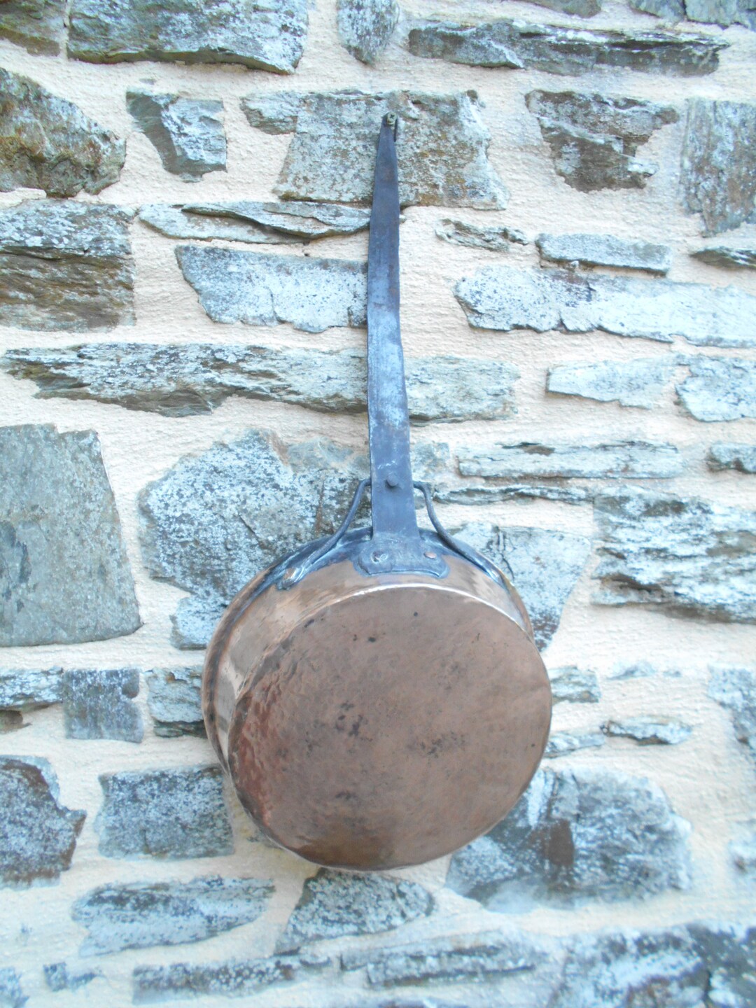 Antique French Tin Lined Copper Jam Pan Fireside Pan Etsy