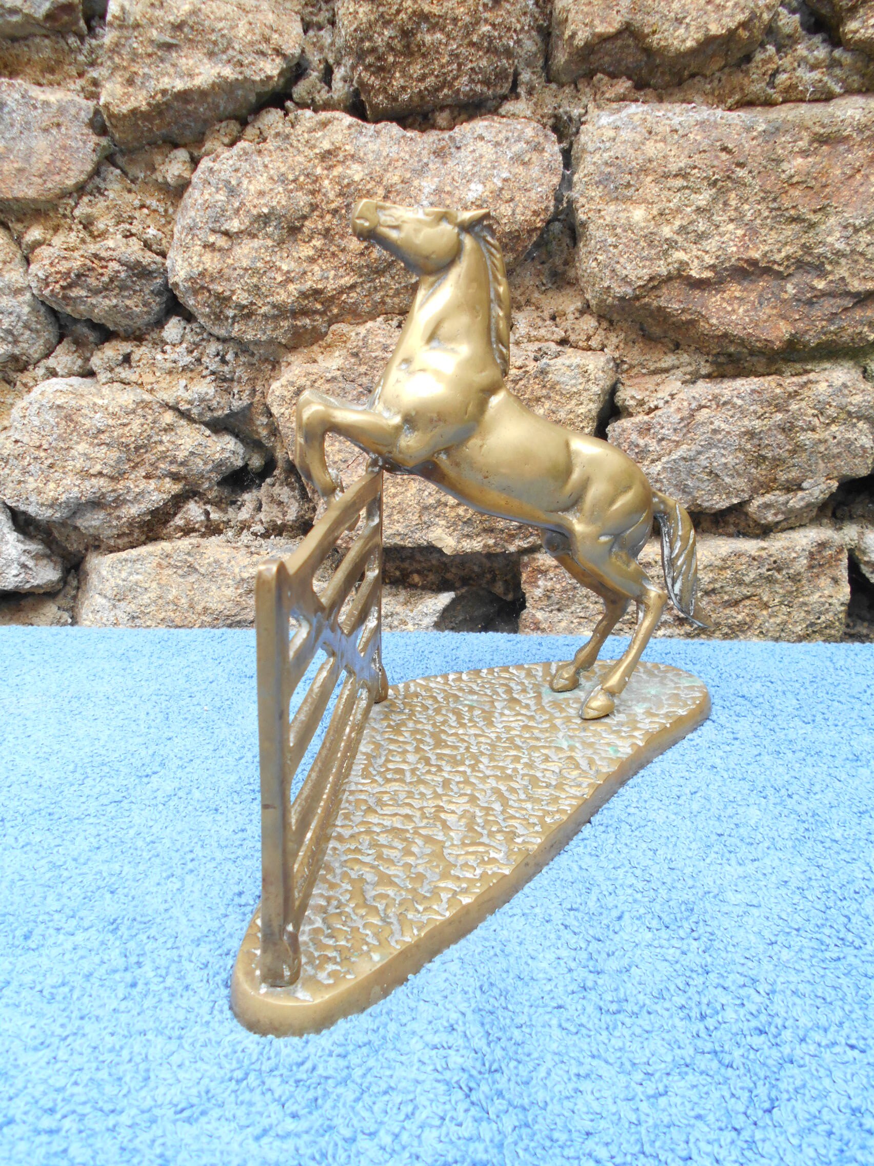 Vintage French Brass Horse Statue Etsy
