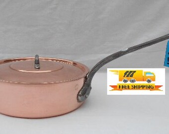 Traditional Copper Frying Pan Made in Portugal 8 inch