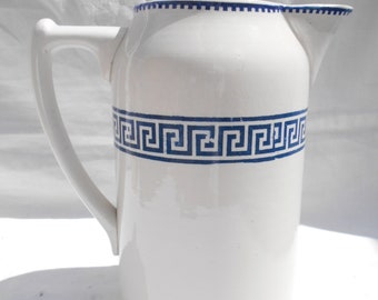 Vintage French Sarreguemines U&C Minerve Decorative Pitcher/Jug, Vintage Ceramic Pitcher, French Porcelain Jug