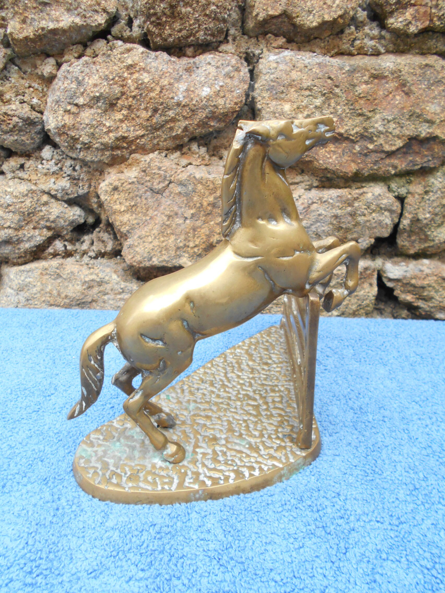 Vintage French Brass Horse Statue Etsy