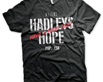 Officially Licensed Aliens Hadleys Hope 3//4 Sleeve Baseball T-Shirt S-XXL Sizes