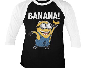 Licensed Minions I Can/'t Adult Today Baseball Long Sleeve T-Shirt S-XXL Sizes