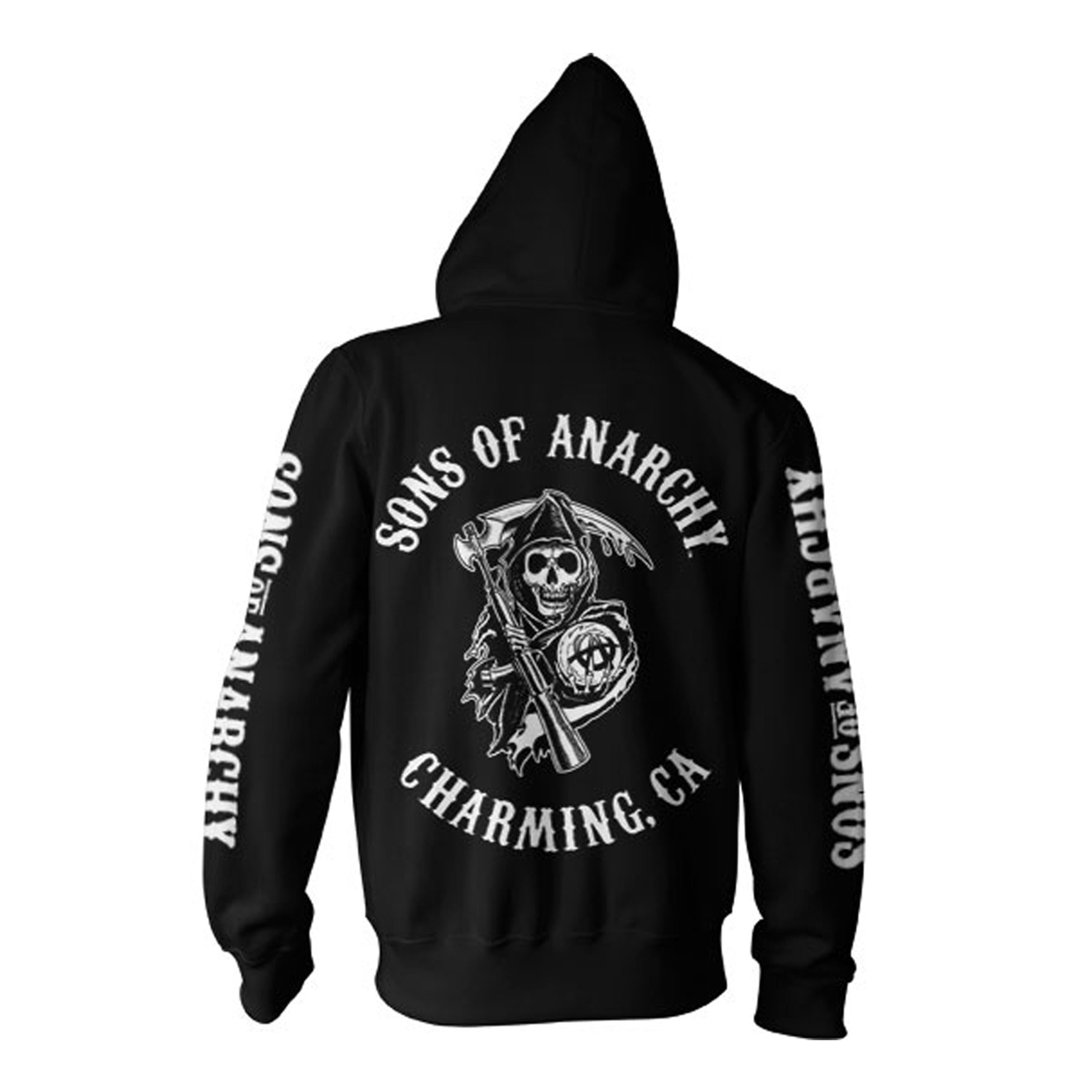 Sons Of Anarchy Full Ca Backprint Licensed Zipped Hoodie Etsy