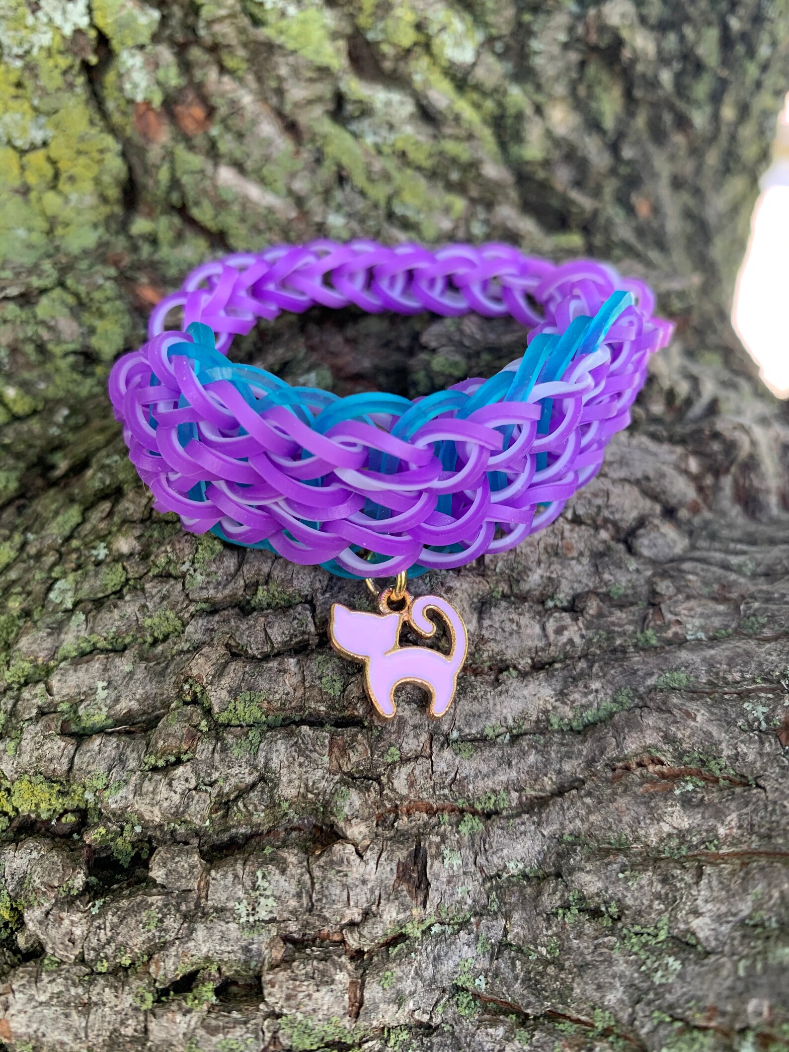 Rainbow Loom Cat Bracelet Rubber Band Cat Bracelet Girls Etsy