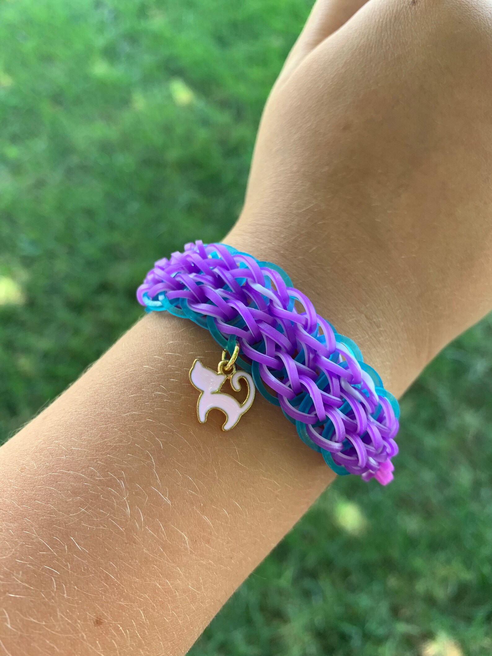 Rainbow Loom Cat Bracelet Rubber Band Cat Bracelet Girls Etsy