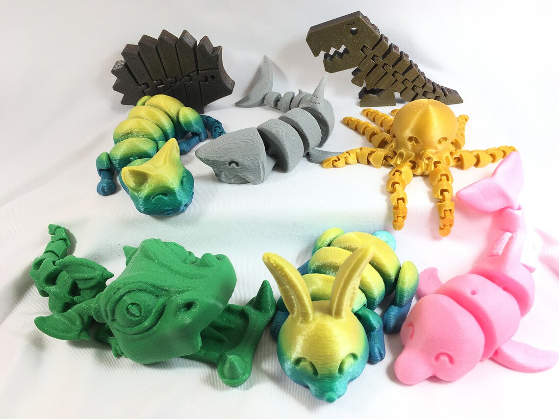 Fidget Friends Articulated Flexi Animals for Anxiety Fun Etsy