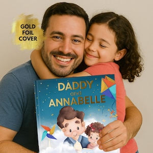 Personalized Father&#39;s Day Gift | Daddy & Me, New Dad Story Book First Fathers Day from Baby, First Time Gift for Daddy Girl Boy, Grandfather