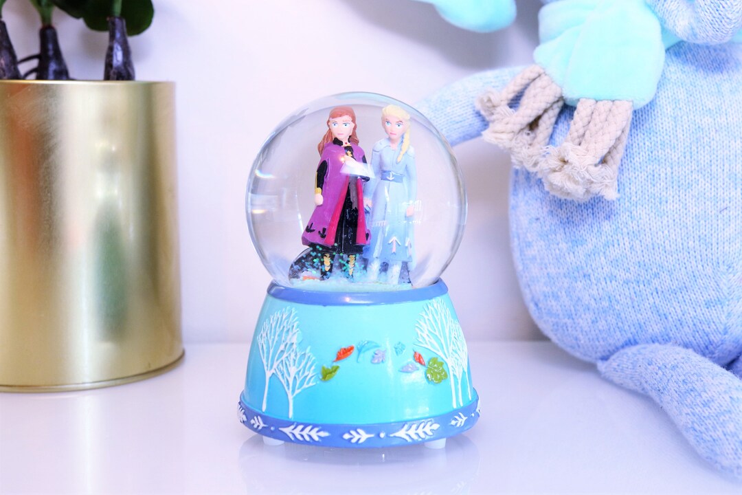 Frozen Elsa Musical Snow Globe Music Carousel Musical Etsy Australia