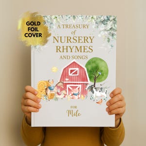 Personalized Nursery Rhymes Book: Baby Keepsake Gift, Custom Name & Character
