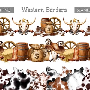 Western png clipart Cowboy seamless borders descarga digital,Country png clipart wild west png seamless files free commercial use