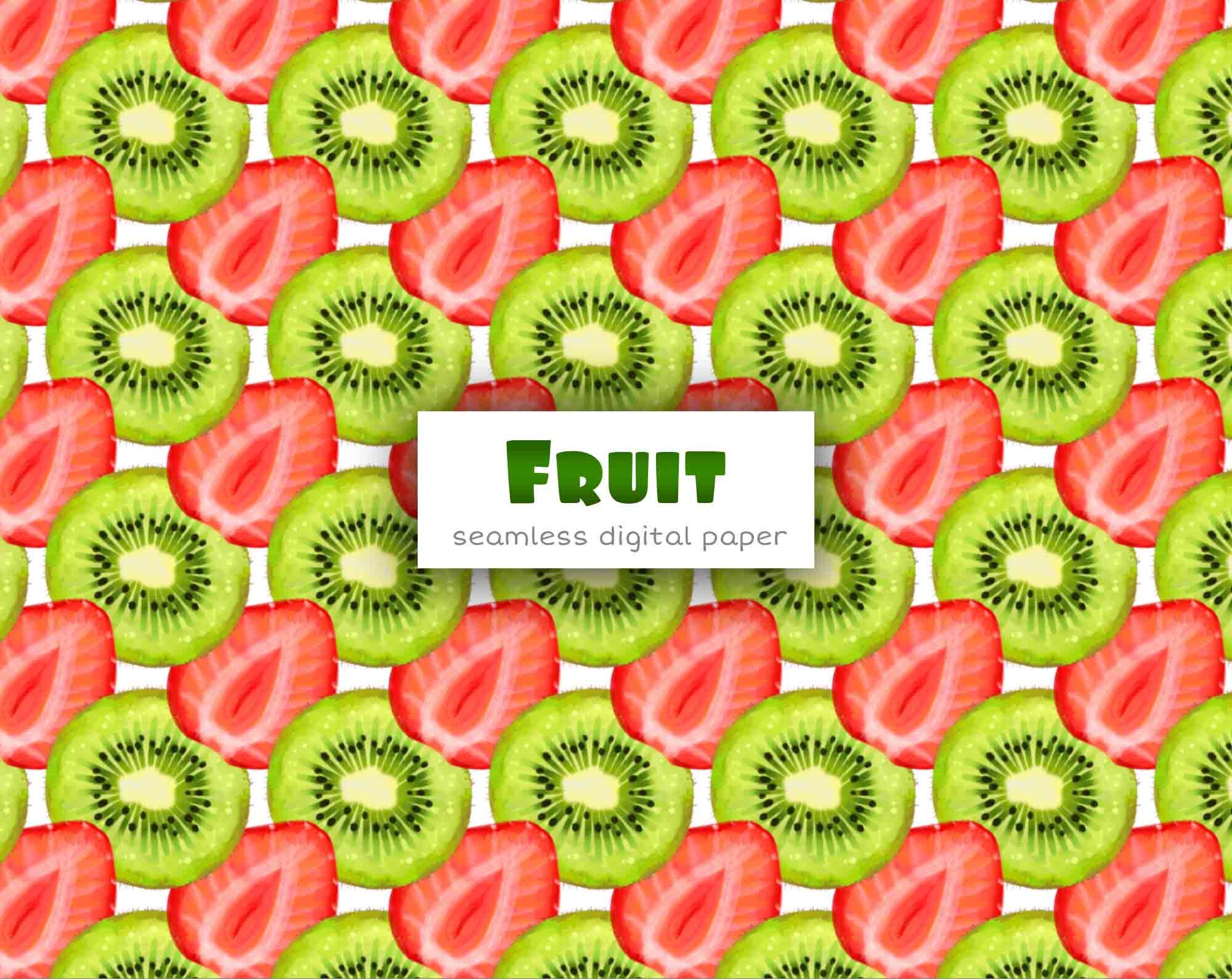 Fruit digital paper pack seamless patternSummer fruit | Etsy
