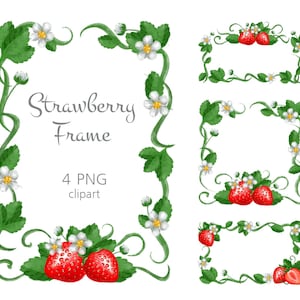 Arquivos png de clipart de borda de morango Retângulo molduras digitais gráfico png, clipart de moldura de morango download digital uso comercial gratuito