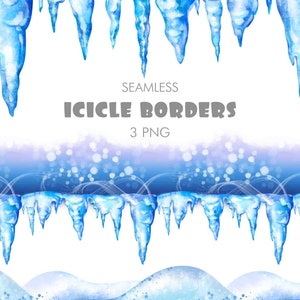 Christmas clipart png icicle seamless files,Winter border clipart digital download,Christmas graphics png seamless designs commercial use