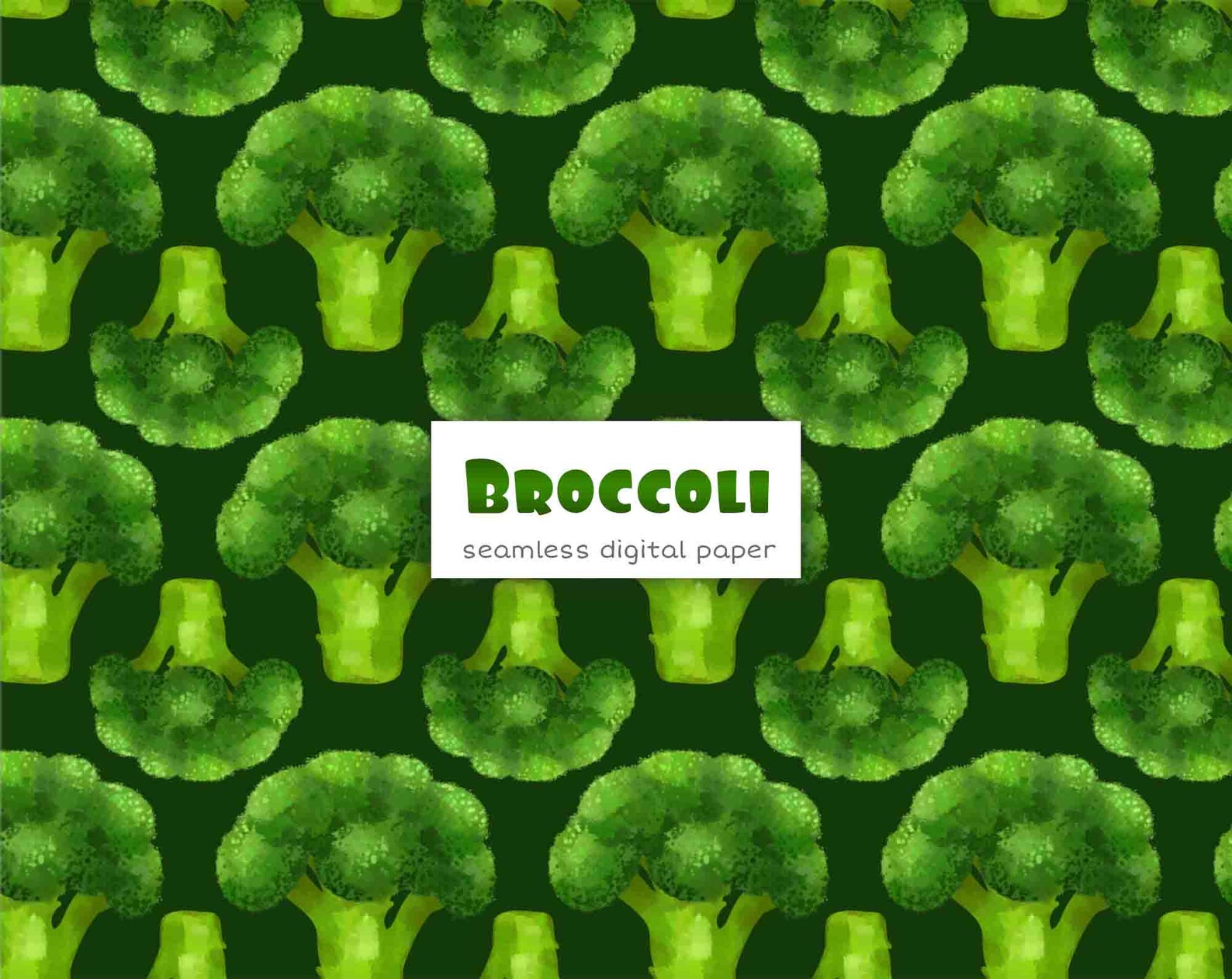 Broccoli digital paper free commercial useBroccoli seamless Etsy