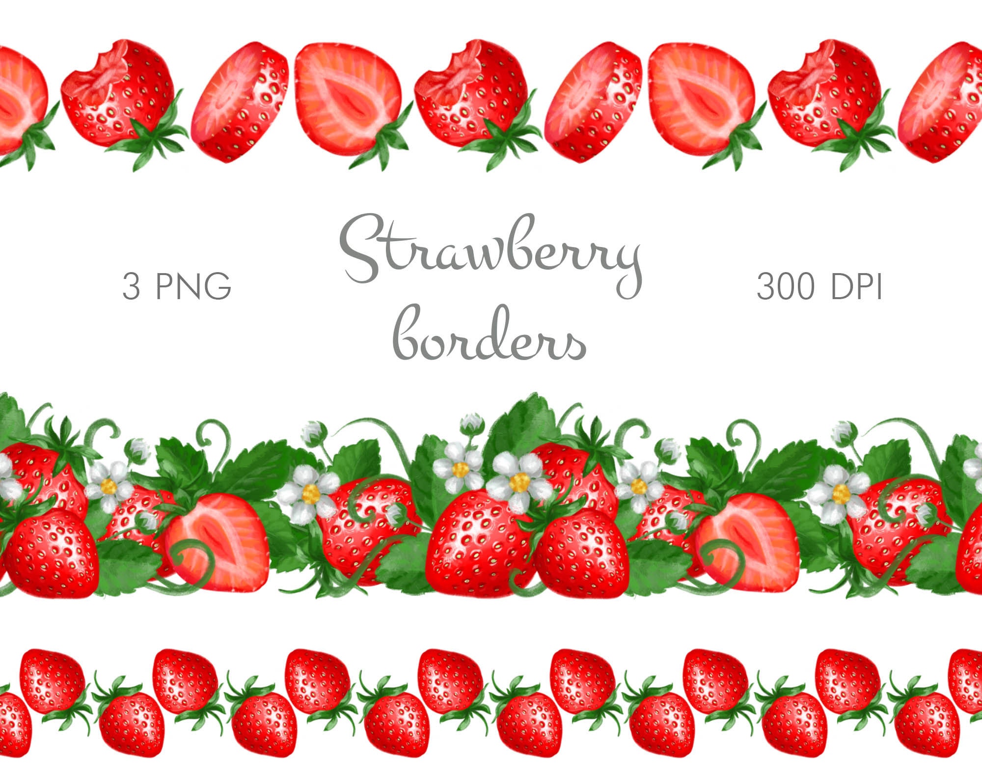 Strawberry Clipart Border