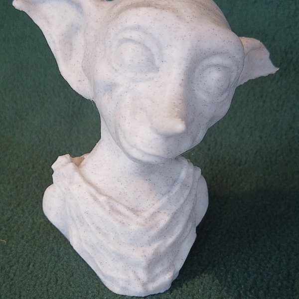 Dobby, House Elf, Harry Potter, Bust, ornament, gift, christmas gift, 3d Printed, handmade, PLA, Marble effect