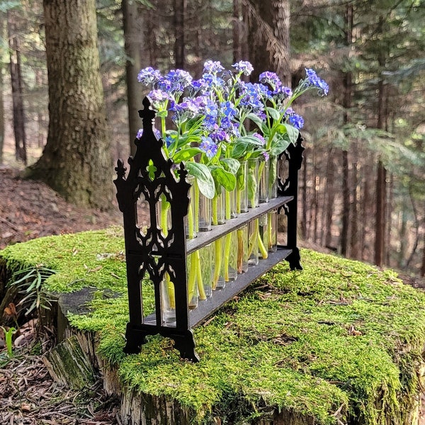 Miniature flower stand, Gothic test tube stand,  Miniature Propagation stations