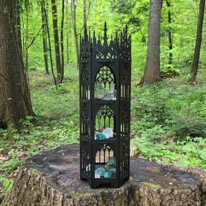 23" Gothic Tower - Crystal Display - Cabinet of Oddities