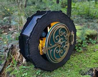 Hobbit Door Wall Shelf Cabinet - Fantasy Display Decor - Wooden Altar Storage
