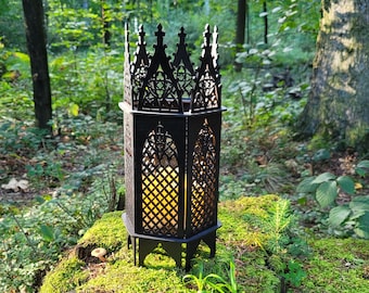 Black Gothic Lamp - Medieval Style Lantern