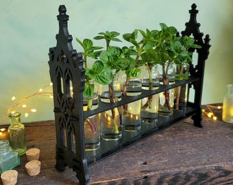 Gothic Plant Decor • Root Propagation Tube For Indoor Goth Plants • Whimsy Goth Decor