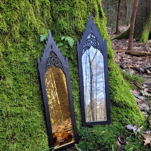 Slanke gotische spiegel, slanke spiegel, 14' wandspiegel