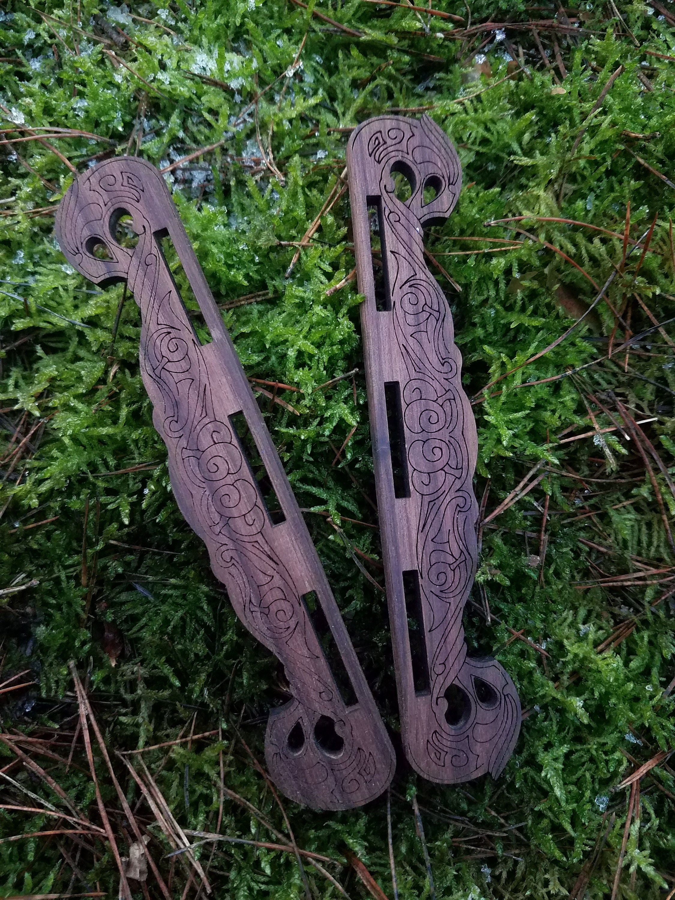 Viking bag handles Medieval wooden handles for bag Etsy